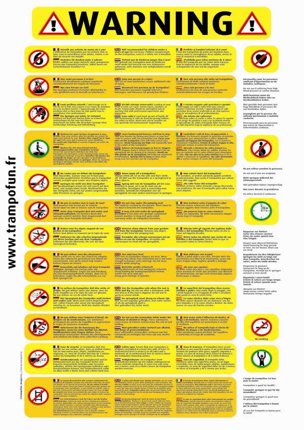 notice trampoline zone de sécurité